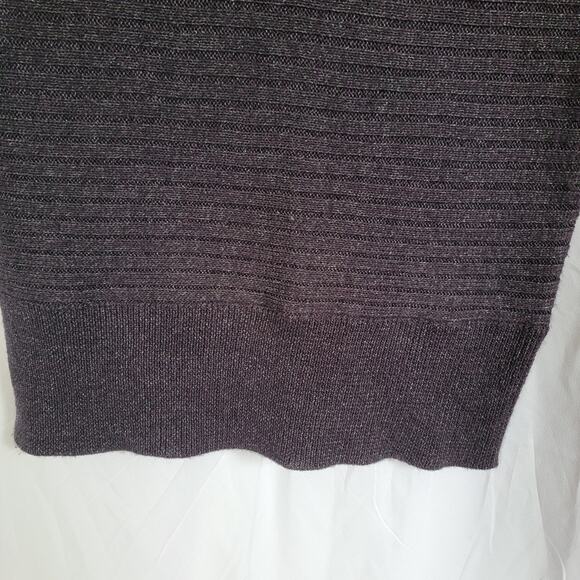 Calvin Klein Purple Metallic Wool Blend Cap Sleeve Tunic Sweater Blouse Size XS - Picture 6 of 11